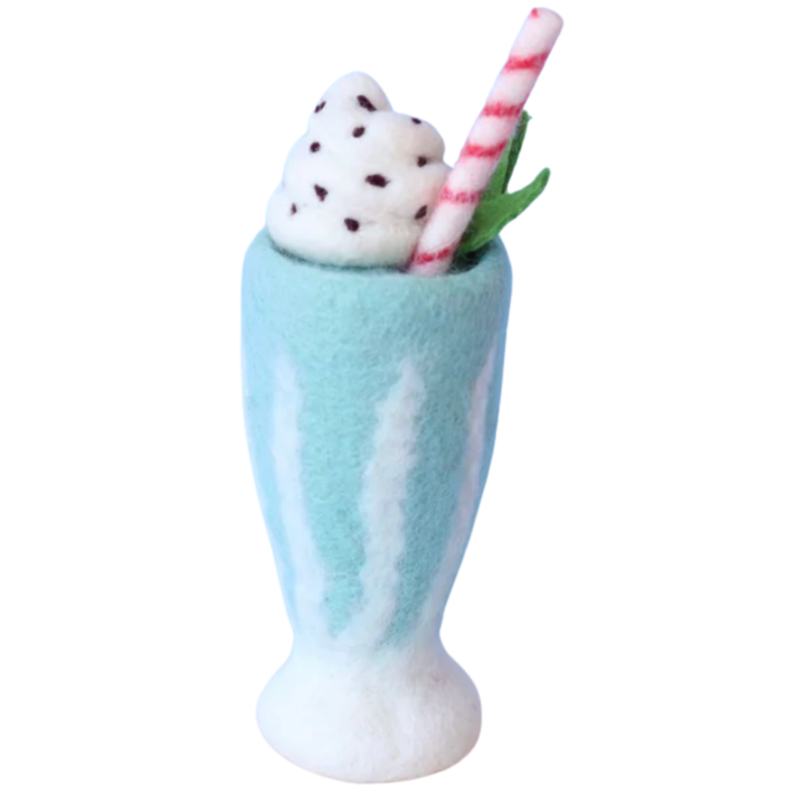 felt blue heaven milkshake toy handmade wool pretend play drink diner Juni Moon