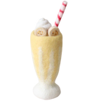 felt banana milkshake toy handmade wool pretend play drink diner Juni Moon