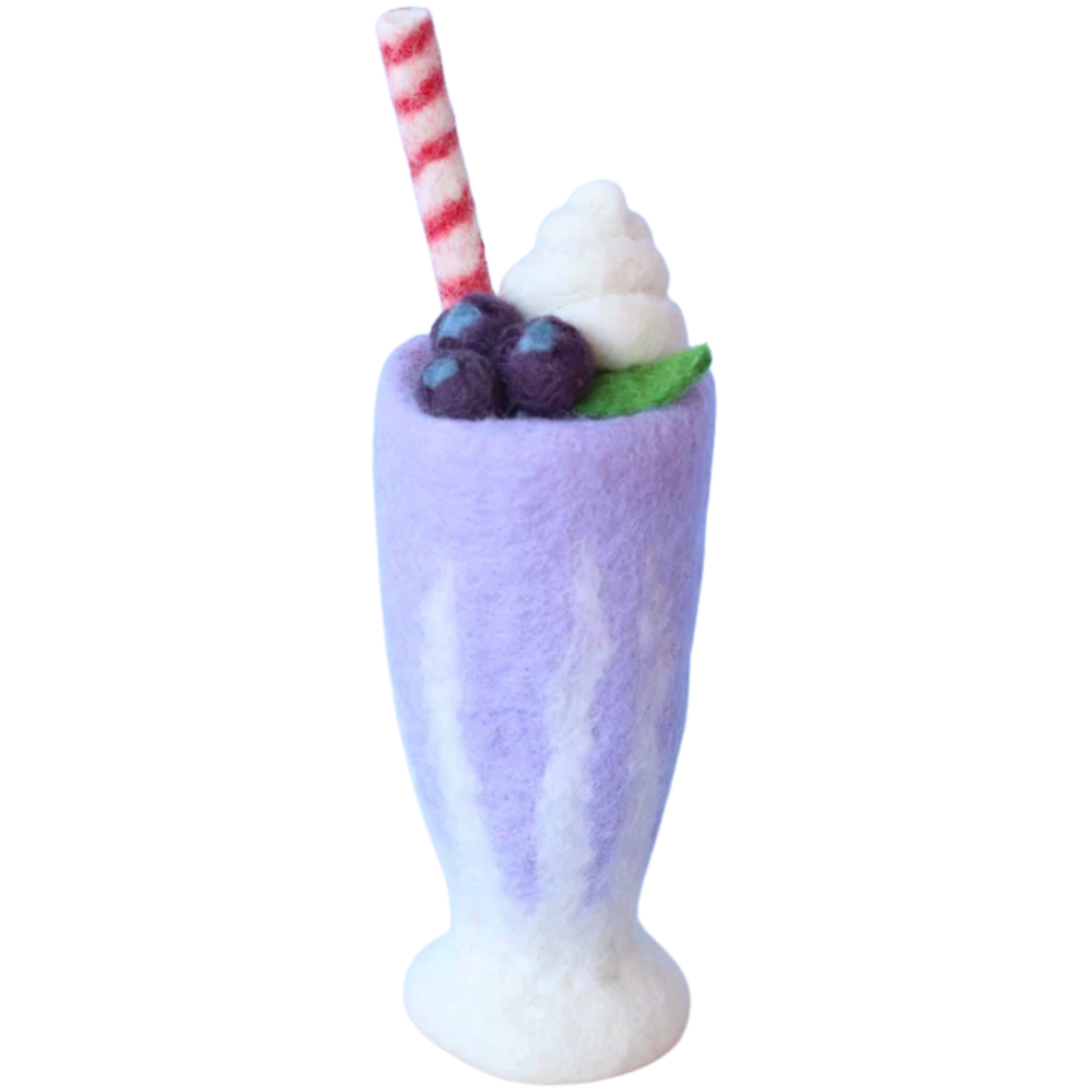 felt blueberry smoothie toy handmade wool pretend play drink Juni Moon