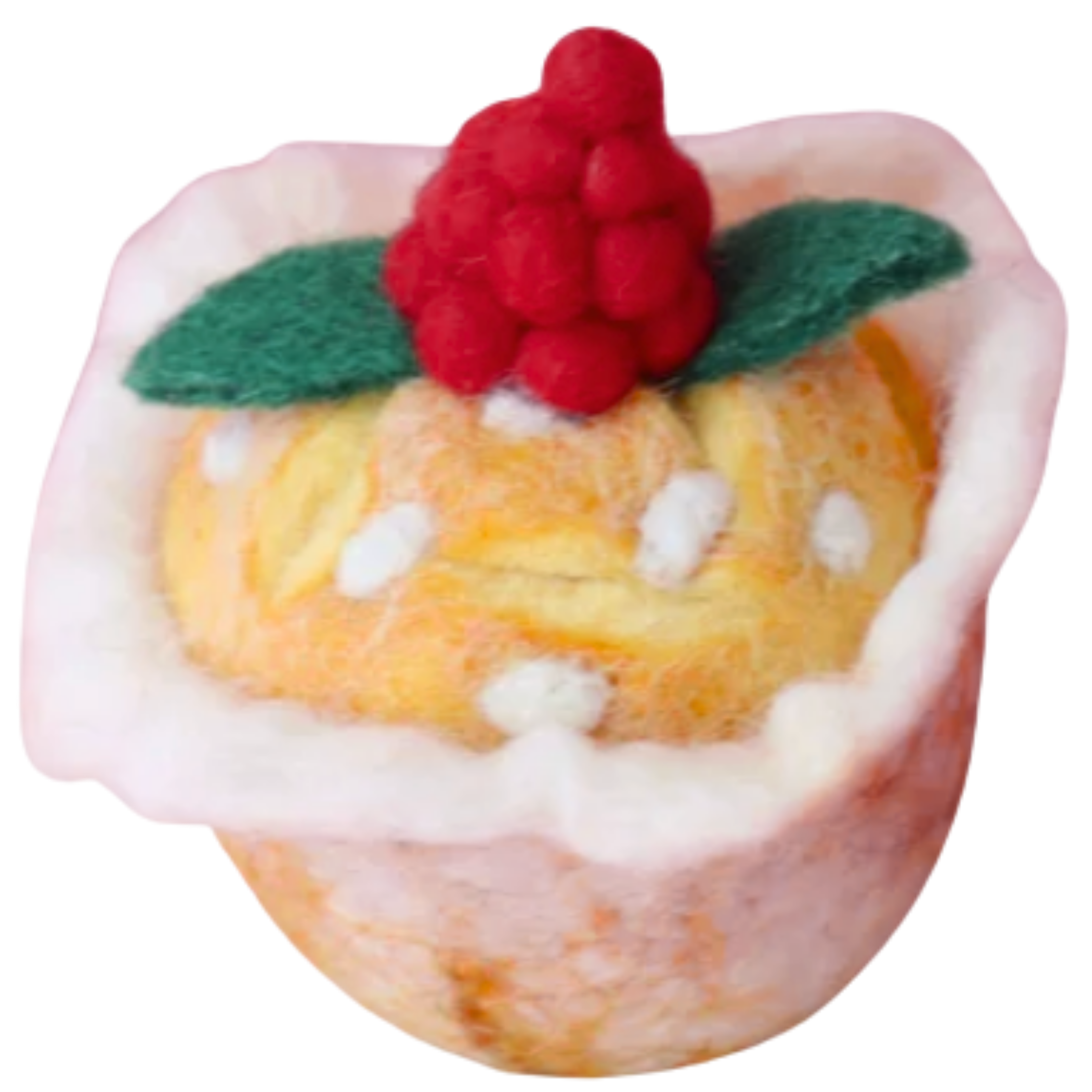 felt raspberry white chocolate muffin toy handmade pretend play food bakery muffin