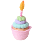 Pastel Birthday Wish Cupcake Felt Food - Juni Moon