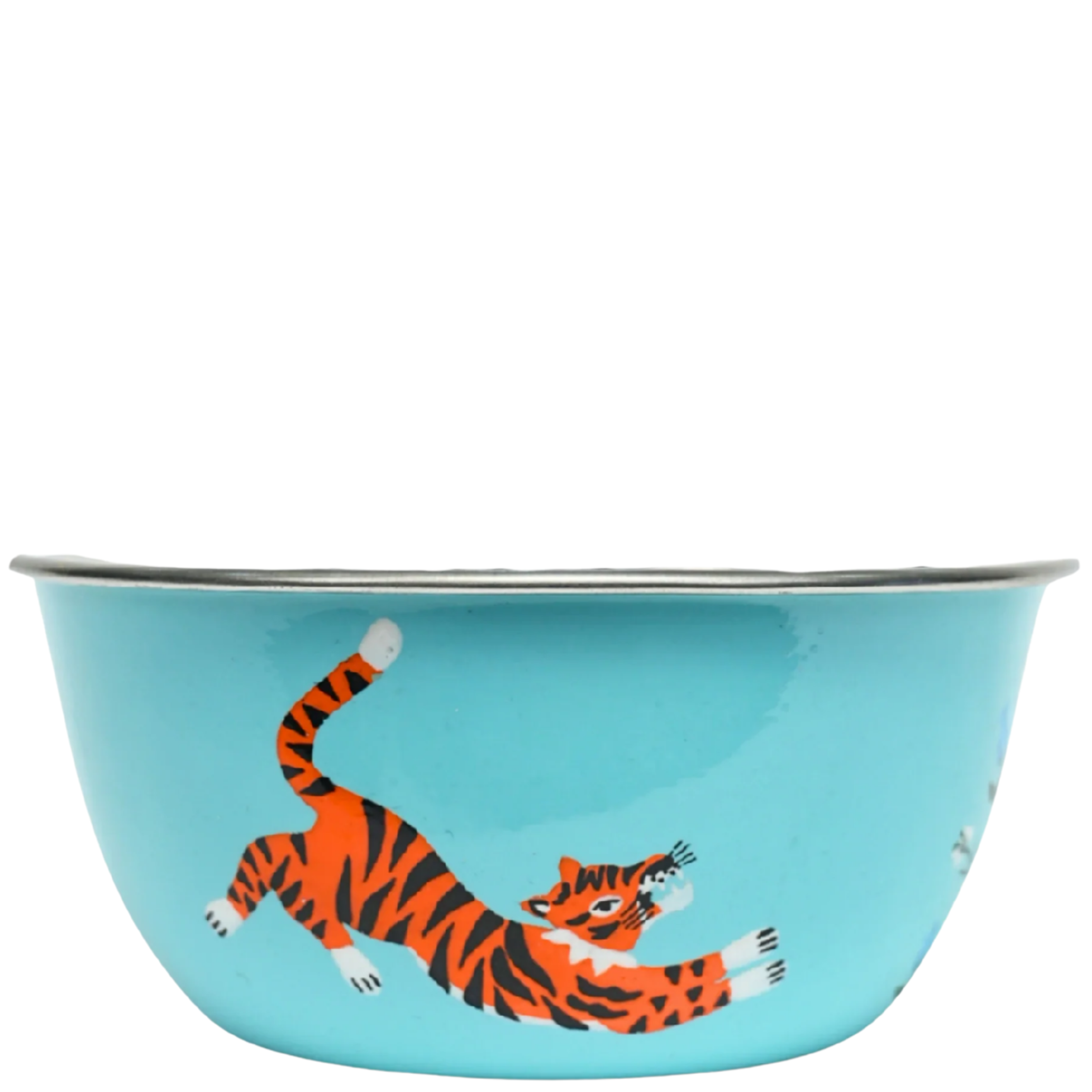 blue tiger stainless steel breakfast bowl by picnic folk
