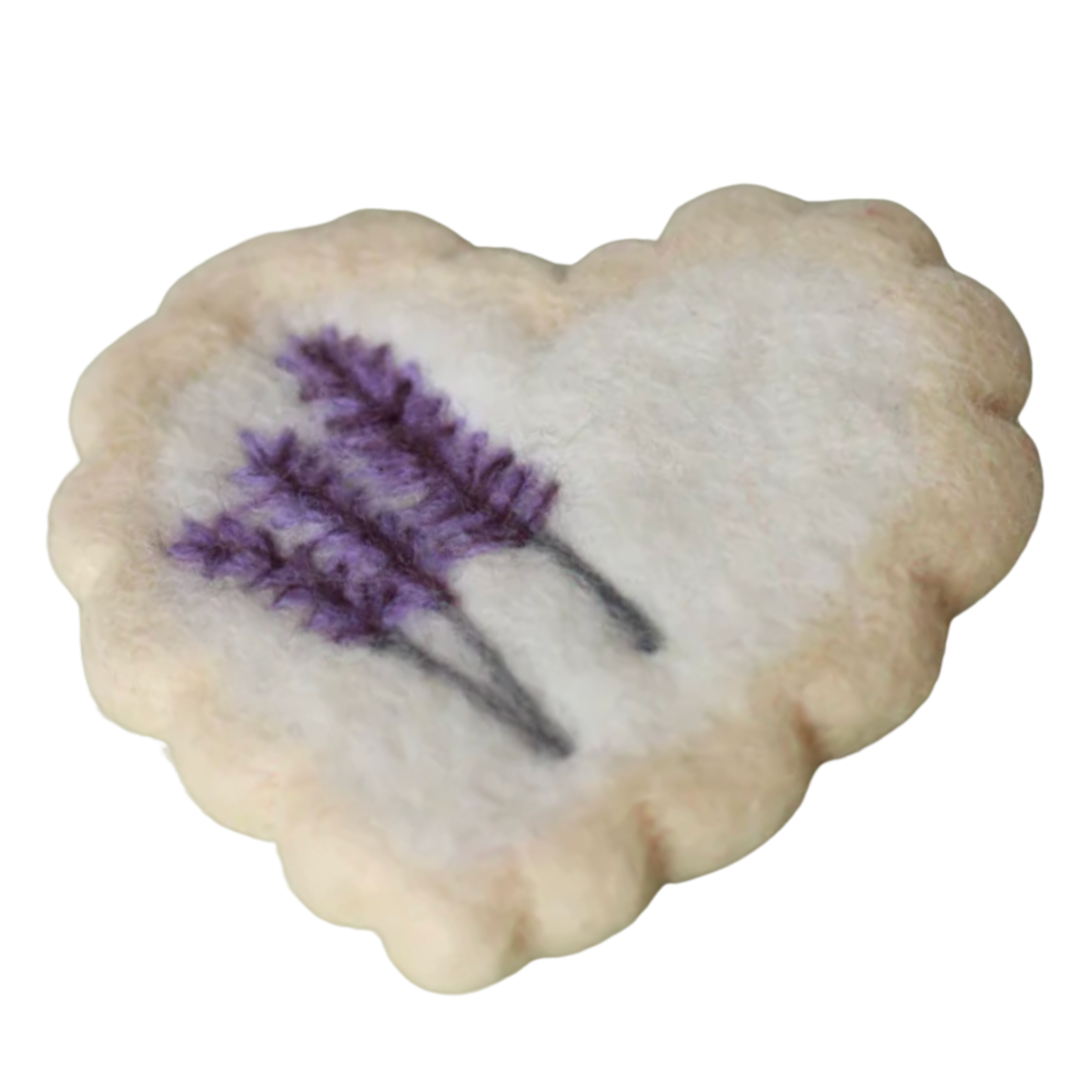 stock image felt lavender cookie toy handmade wool pretend play food Juni Moon