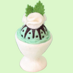 Choc mint felt sundae Juni Moon pretend play dessert toy
