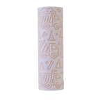 Image of eco textured dough roller designed with fun patterns and to be used with sensory like playdough or can be used for cooking dough. Textured roller is in the pattern construction