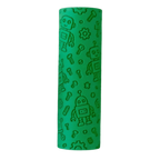 Image of eco textured dough roller designed with fun patterns and to be used with sensory like playdough or can be used for cooking dough. Textured roller is in the pattern robot