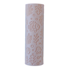 Image of eco textured dough roller designed with fun patterns and to be used with sensory like playdough or can be used for cooking dough. Textured roller is in the pattern ocean life