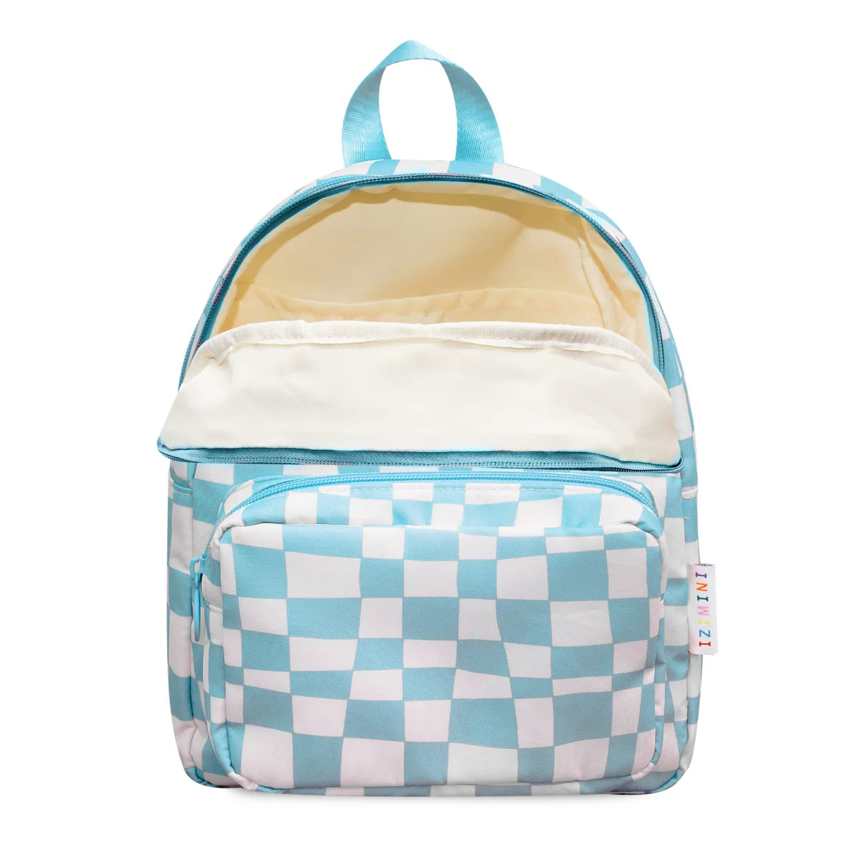 inside view of toddler backpacks, perfect for on the go and have matching accessories. can also be personalised with childs name. this print is harper