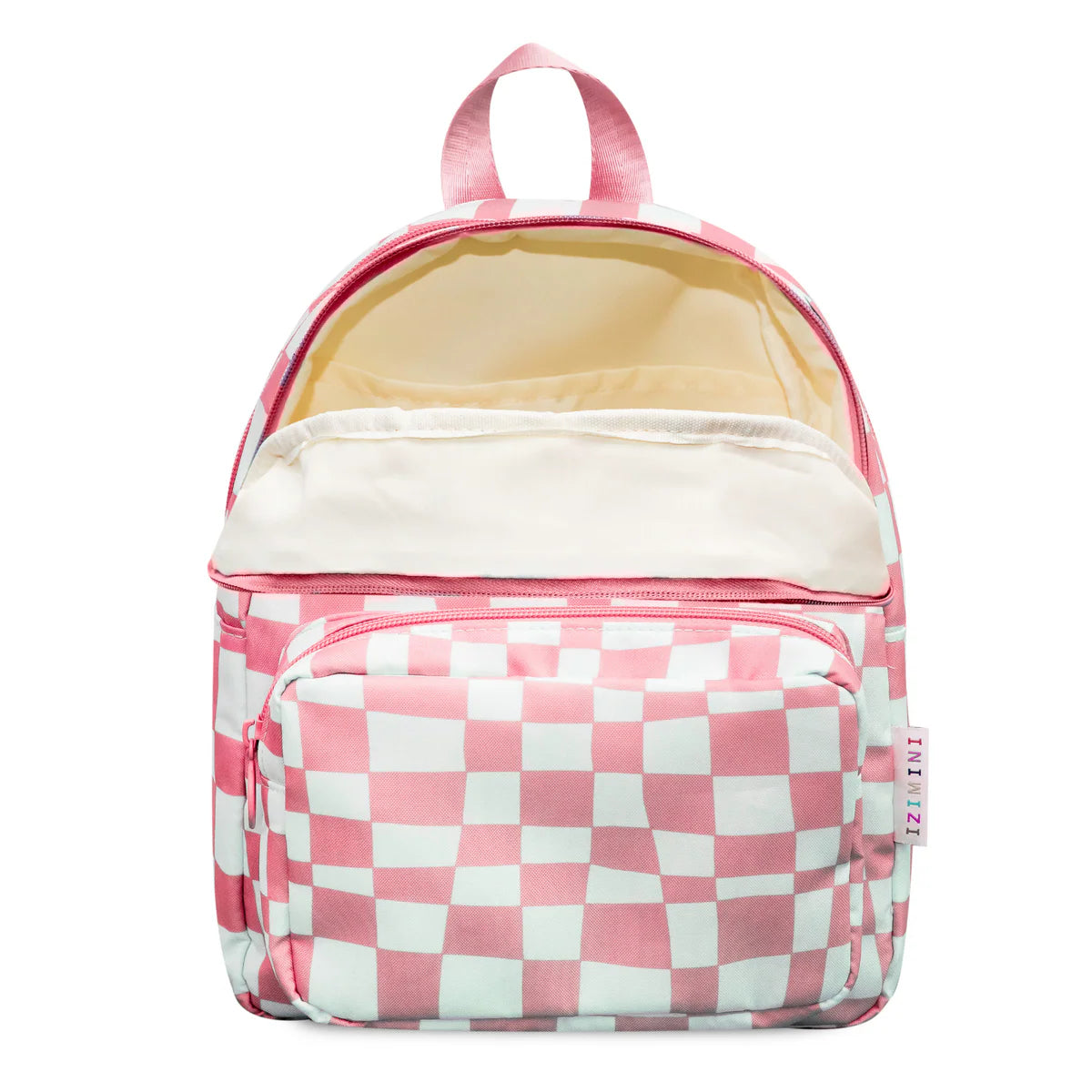 inside view of toddler backpacks, perfect for on the go and have matching accessories. can also be personalised with childs name. this print is isla