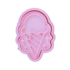 stock image of playdough/clay stamp and cutter. Eco-friendly sensory play tool by brand playsense perfect for creative and imaginative play. can also be used for cookies and baking. pictured is ice cream