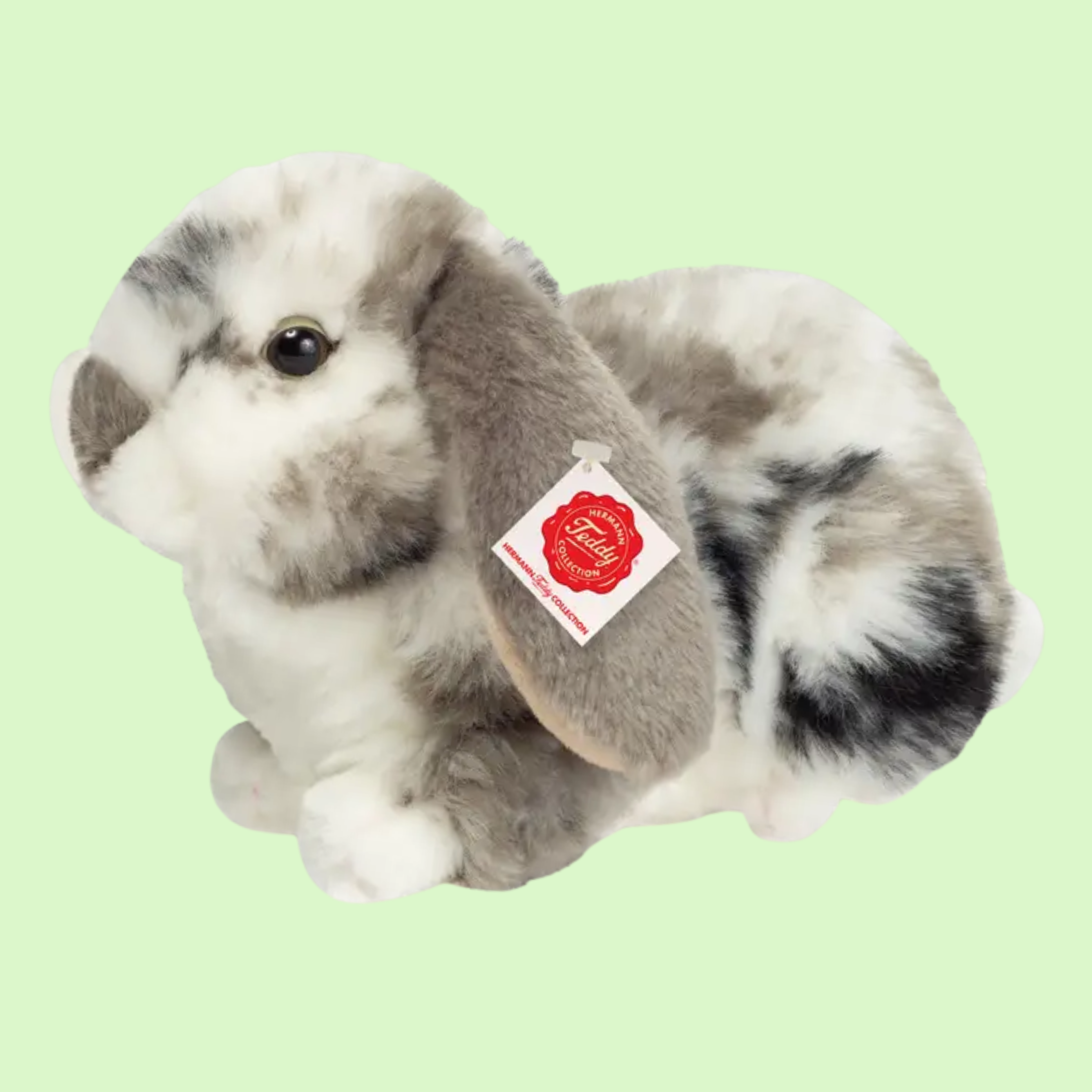 Grey/White Lop Bunny Plush Toy - Teddy Hermann