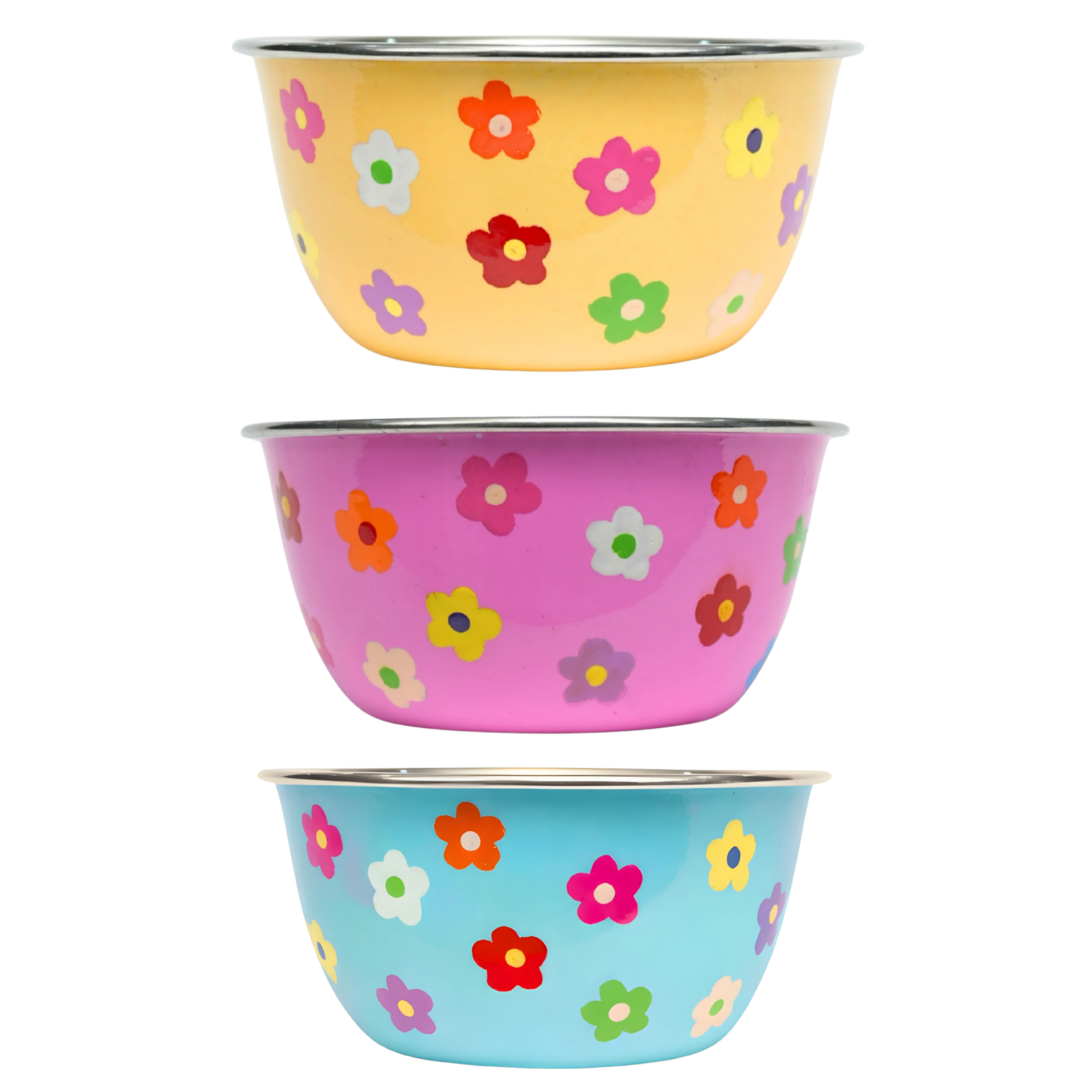 Daisies Stainless Steel Breakfast Bowl - Picnic Folk