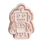 stock image of playdough/clay stamp and cutter. Eco-friendly sensory play tool by brand playsense perfect for creative and imaginative play. can also be used for cookies and baking. pictured is robot
