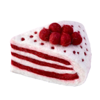 Red Velvet Cake Slice Felt Food - Tara Treasures