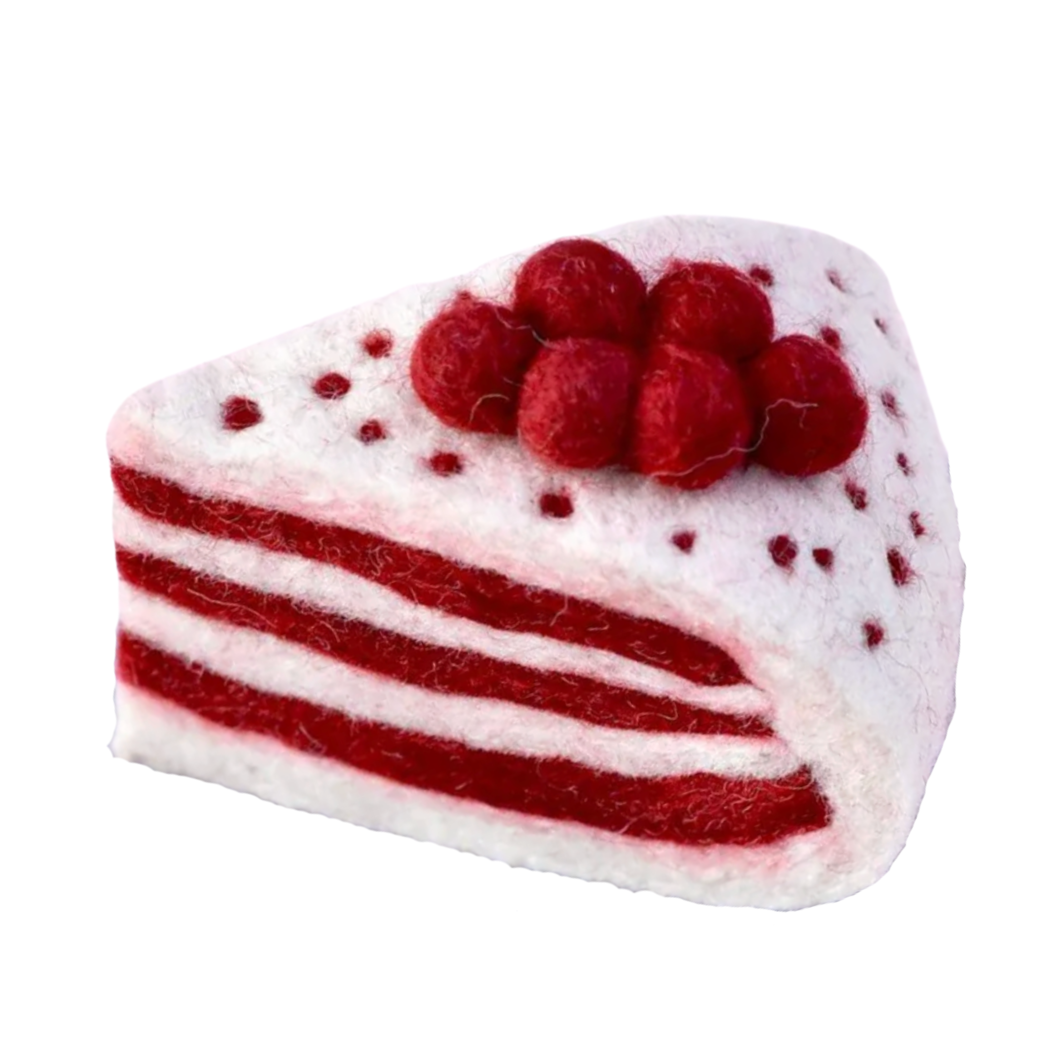 Red Velvet Cake Slice Felt Food - Tara Treasures