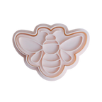 stock image of playdough/clay stamp and cutter. Eco-friendly sensory play tool by brand playsense perfect for creative and imaginative play. can also be used for cookies and baking. pictured is bumble bee