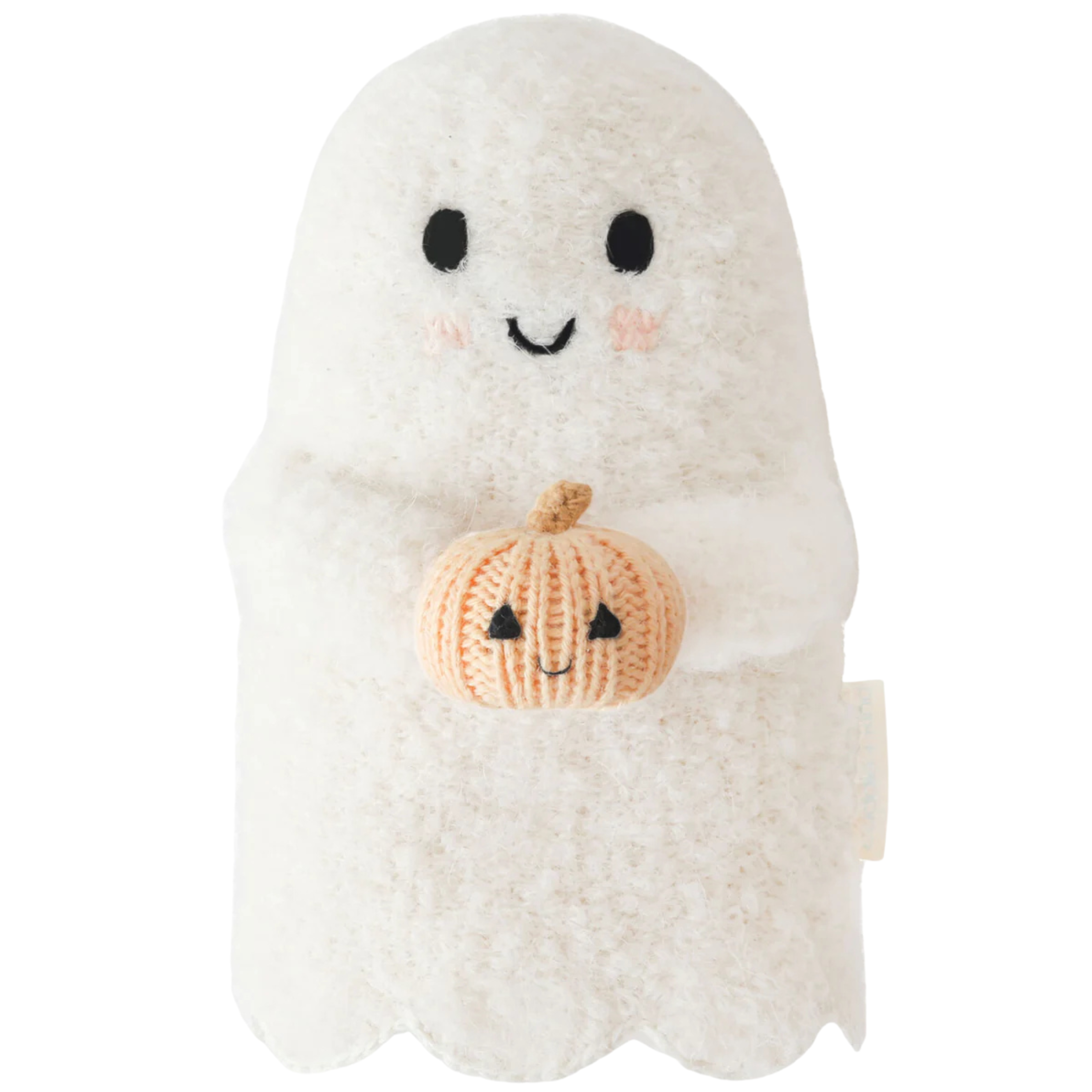 Baby Ghost with Pumpkin hand-knit doll by Cuddle + Kind
