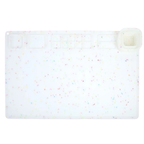 Re-CRAFT-able Silicone Creativity Mat Set in Confetti with silicone craft mat and collapsible cup. A fun and practical solution for mess free creative play.  made by little change creators