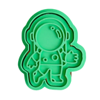 stock image of playdoughc/clay stamp and cutter. Eco-friendly sensory play tool perfect for creative and imaginative play. can also be used for cookies and baking. pictured is astronaut
