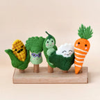 Vegetables Felt Finger Puppet Set - Tara Treasures