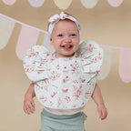 White Rabbit Frill Snuggle Bib - Snuggly Hunny