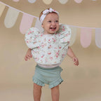 White Rabbit Frill Snuggle Bib - Snuggly Hunny