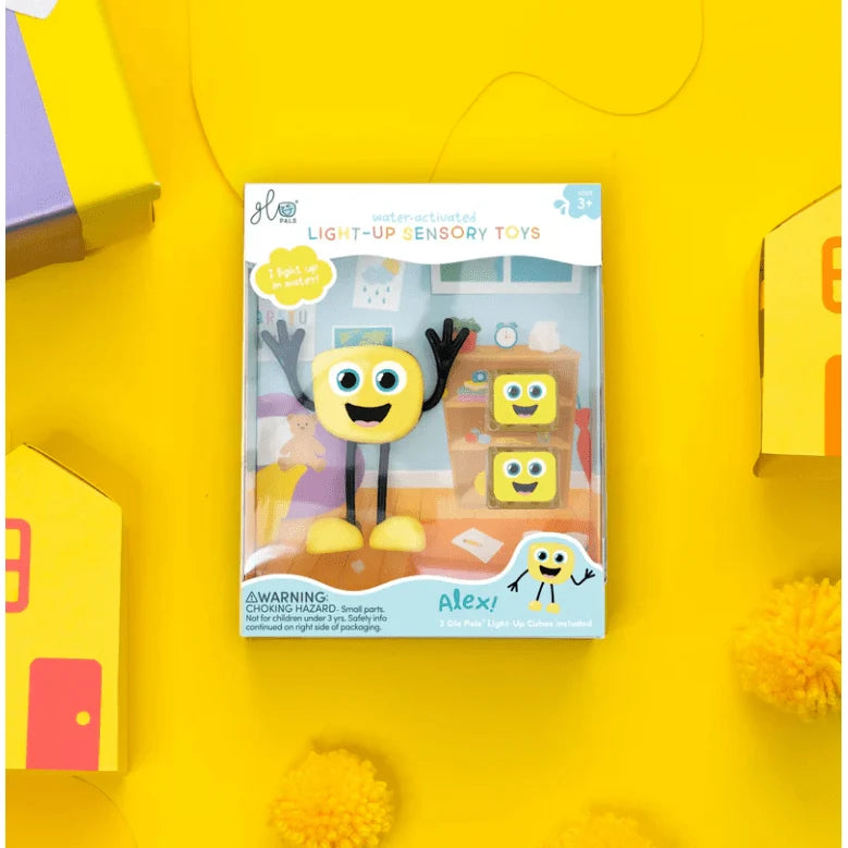 Alex Yellow Glo Pal Character Light Up Cubes - Jellystone Designs
