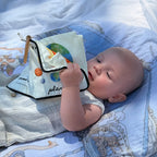 Soft educational baby book with planets