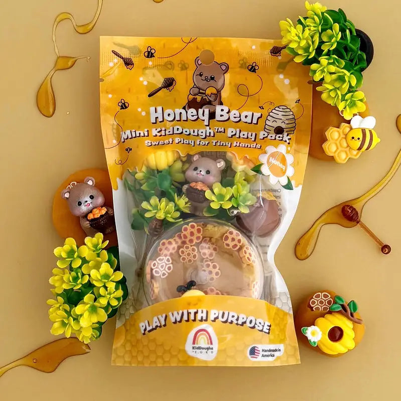 Honey Bear Mini Playdough Kit - Earth Grown KidDoughs