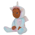 Close up of Uli Unicorn Dinky Dinkum doll face and horn