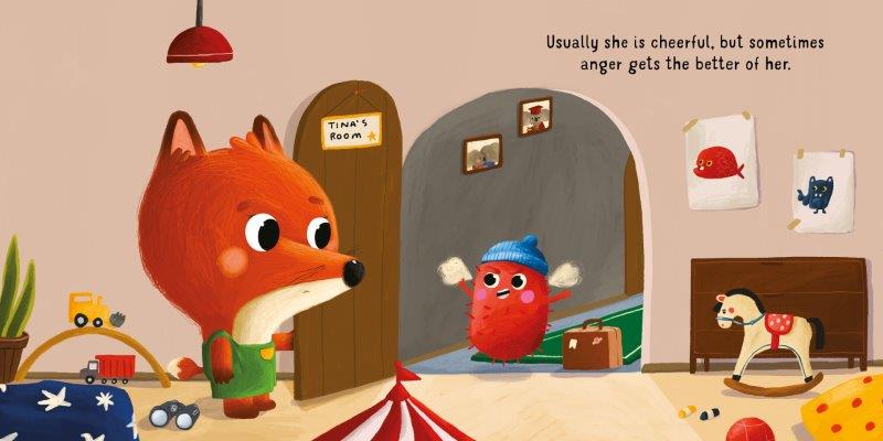 Sassi Feeling Angry board book featuring Tina the Fox