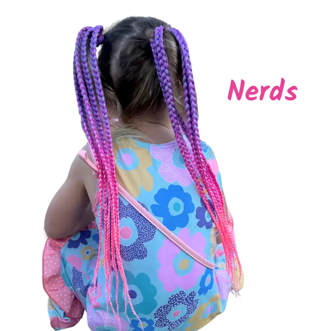 Little Plaited Ponytail Extension Set | Nerds | 18"