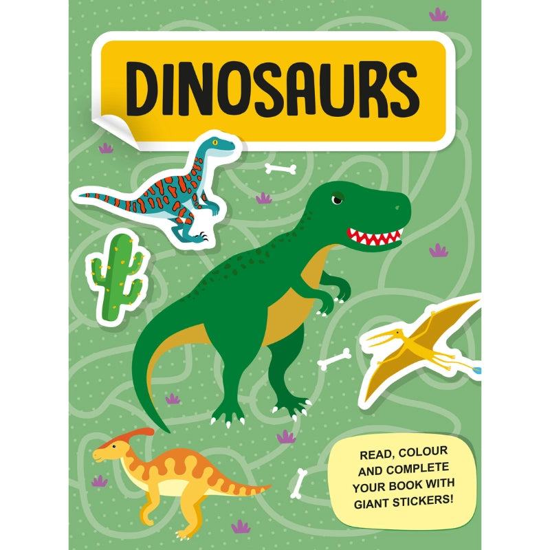 Dinosaur themed arts and crafts activity box for kids