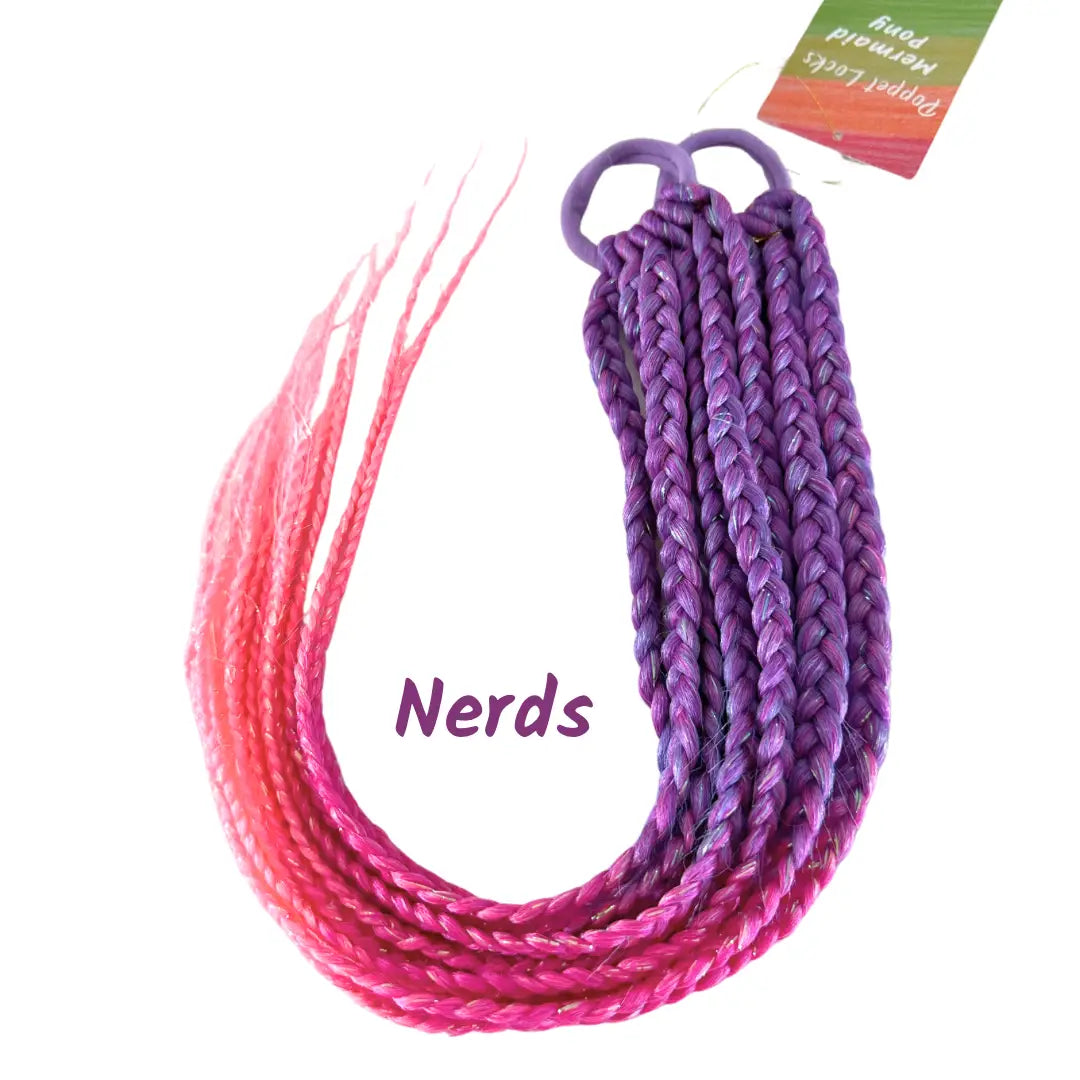 Little Plaited Ponytail Extension Set | Nerds | 18"