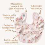 Alice's Tea Party Frill Snuggle Bib - Snuggly Hunny