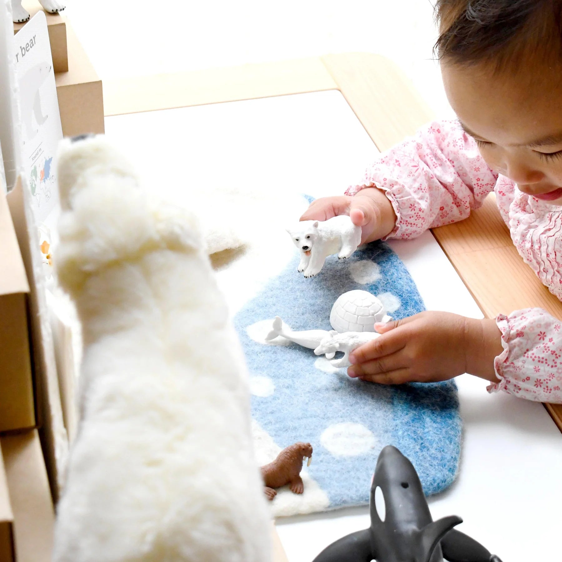 Arctic Small Felt Play Mat Playscape - Tara Treasures