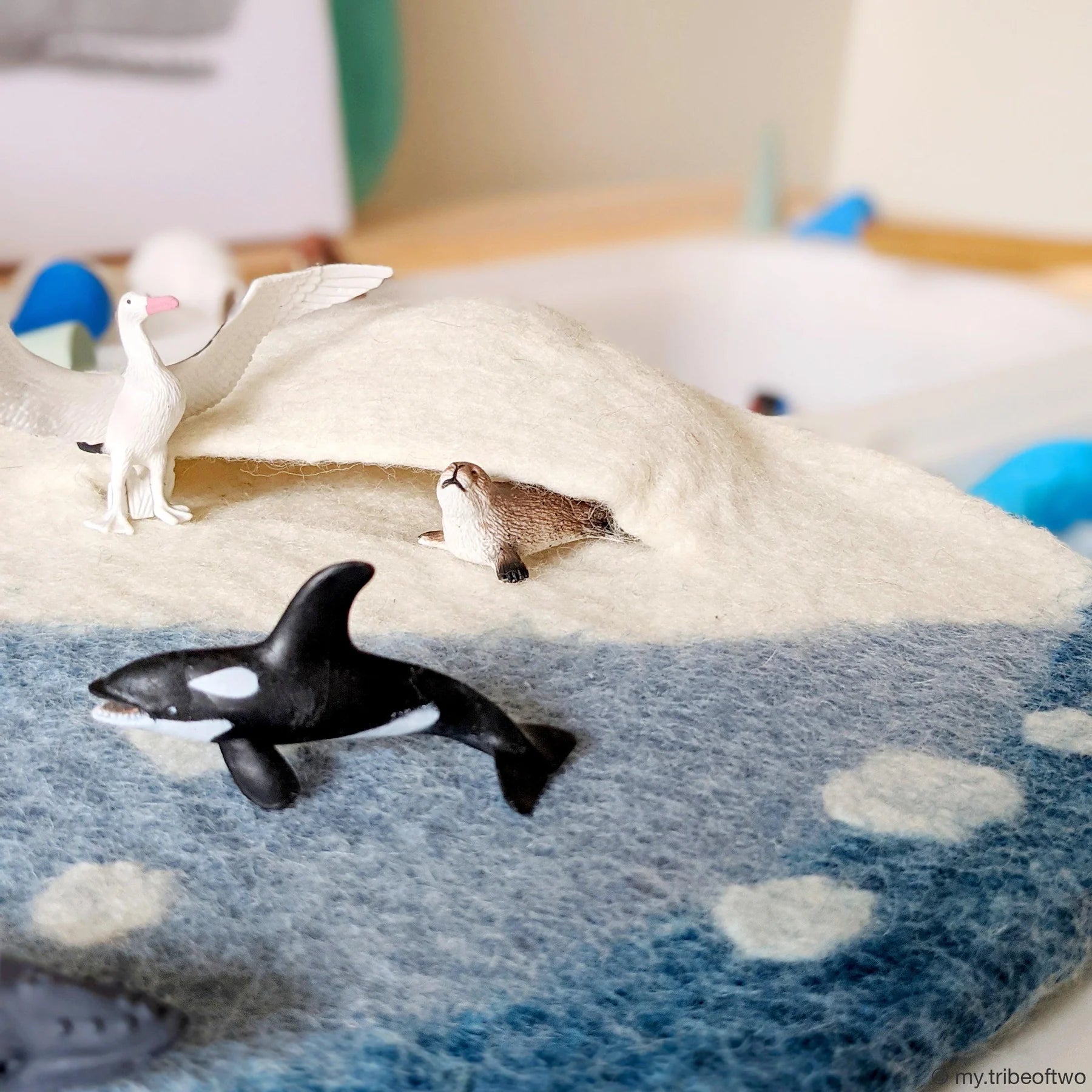 Arctic Small Felt Play Mat Playscape - Tara Treasures