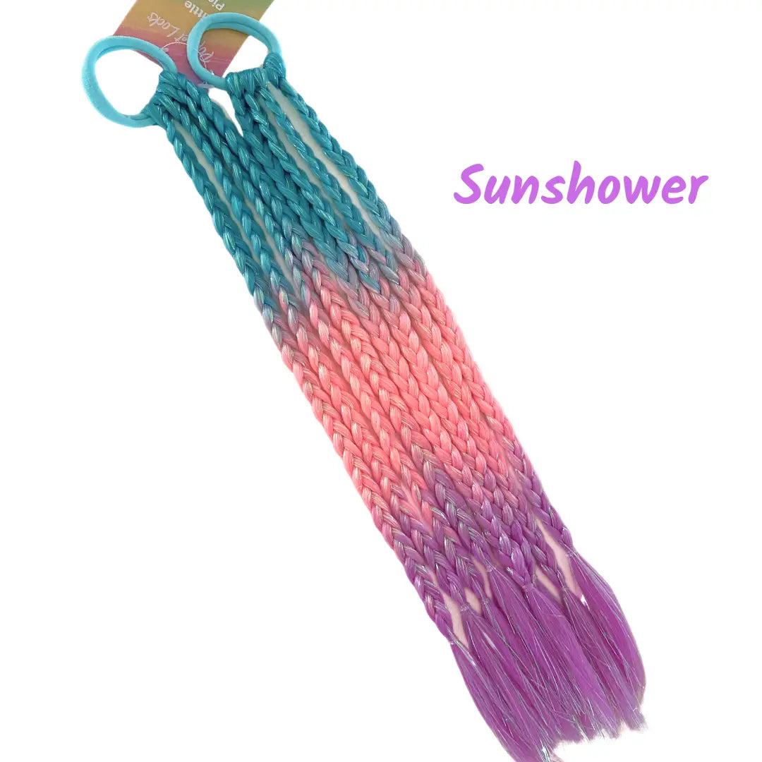 Little Plaited Ponytail Extension Set | Sunshower | 16"