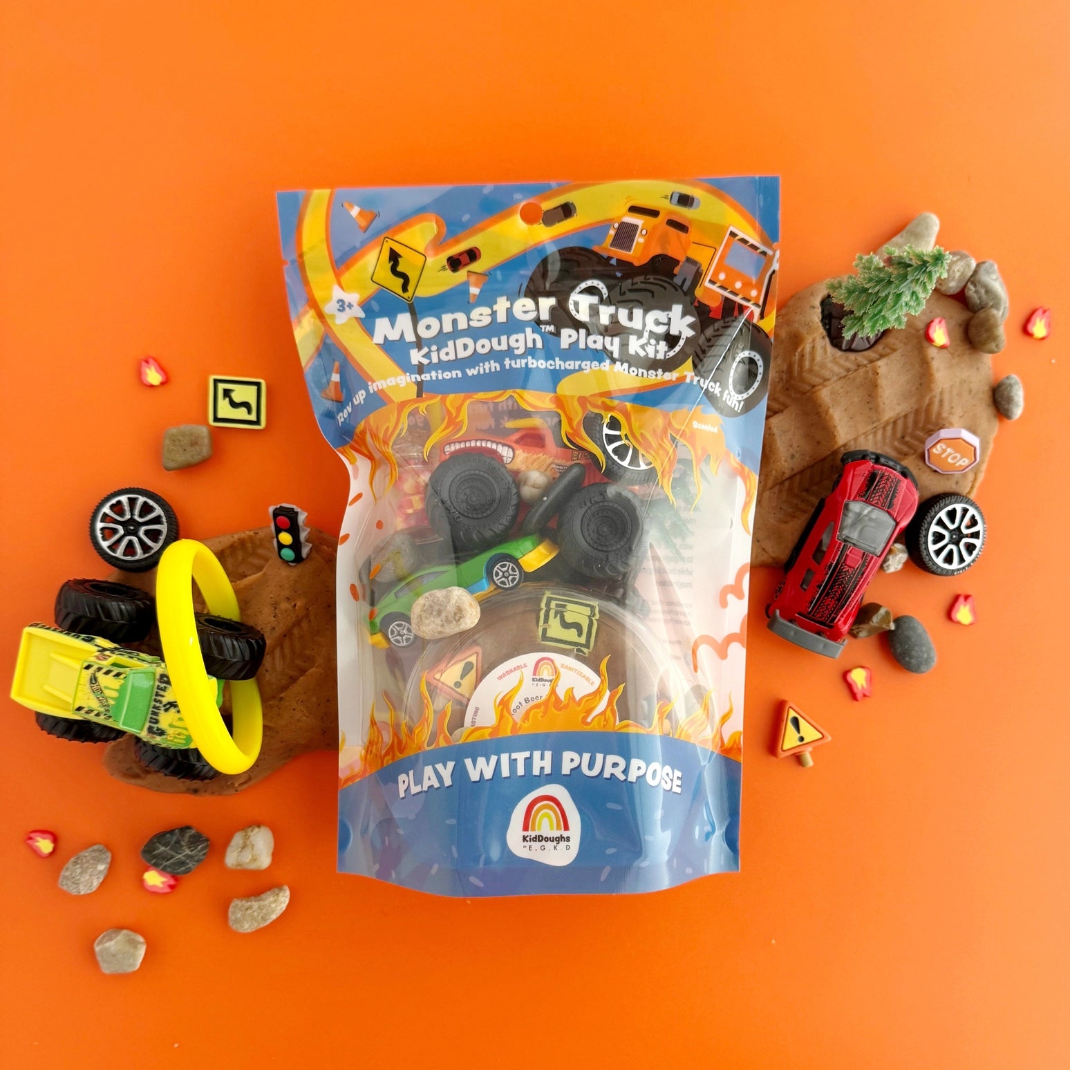 Monster Truck Sensory Playdough Kit - Earth Grown KidDoughs