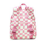 back view of toddler backpacks, perfect for on the go and have matching accessories. can also be personalised with childs name. this print is isla
