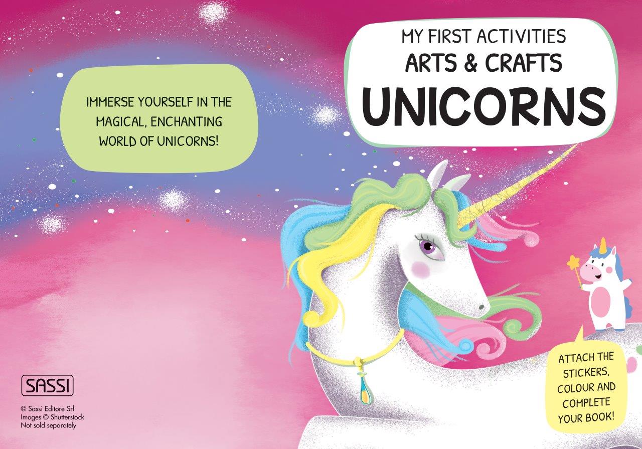 Children's unicorn sticker and colouring activity set