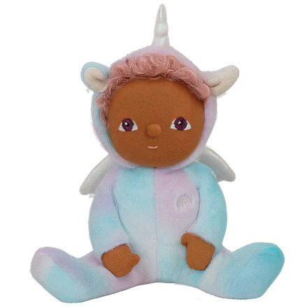 Uli Unicorn Rainbow Dinky Dinkum doll by Olli Ella soft unicorn baby doll

