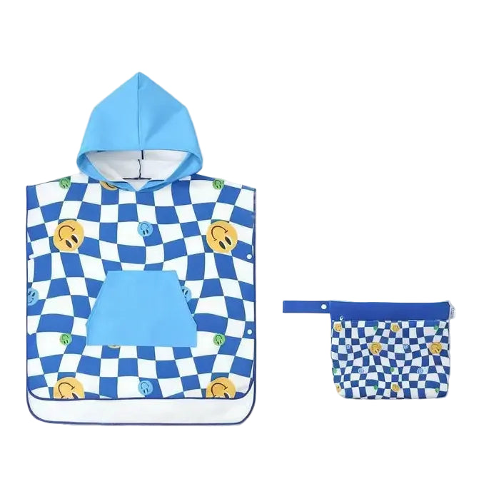 Kids Hooded Towel - Sand Free | Smiley Face