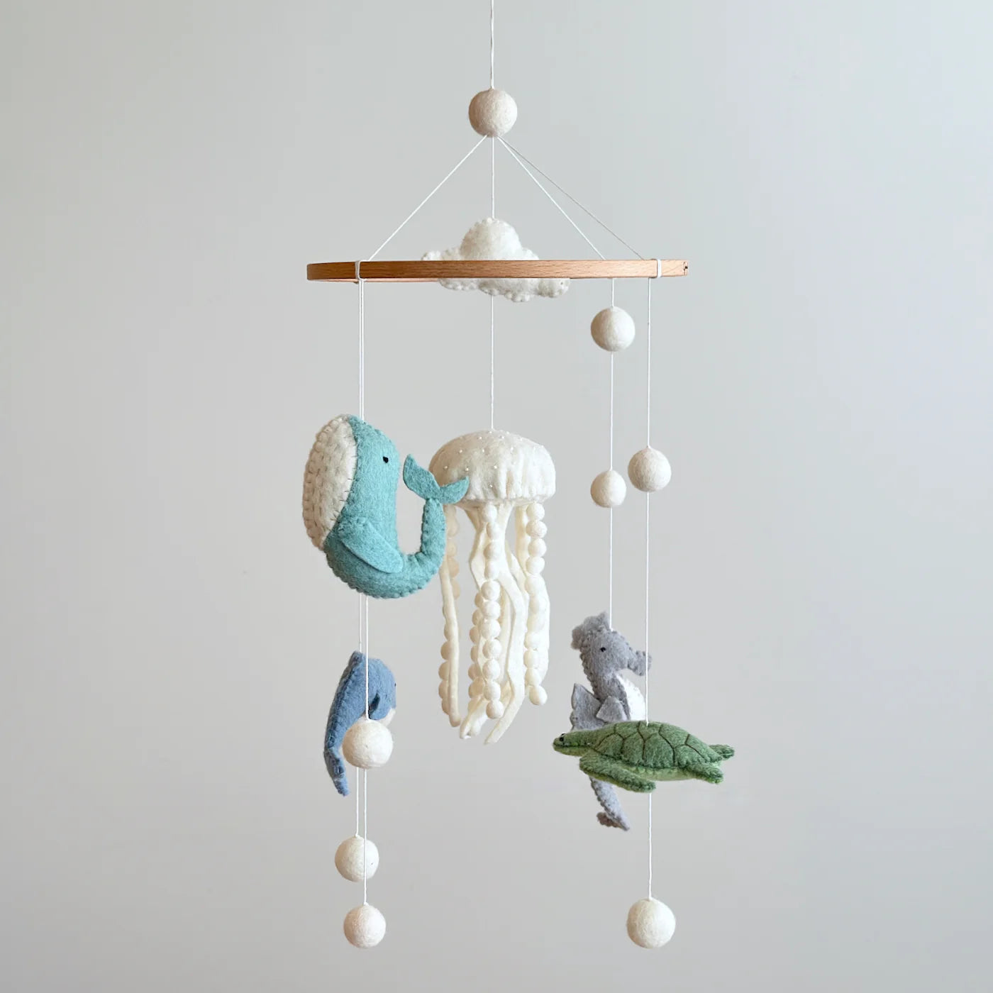 Jellyfish Felt Baby Cot Mobile - Ganapati