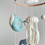 Jellyfish Felt Baby Cot Mobile - Ganapati