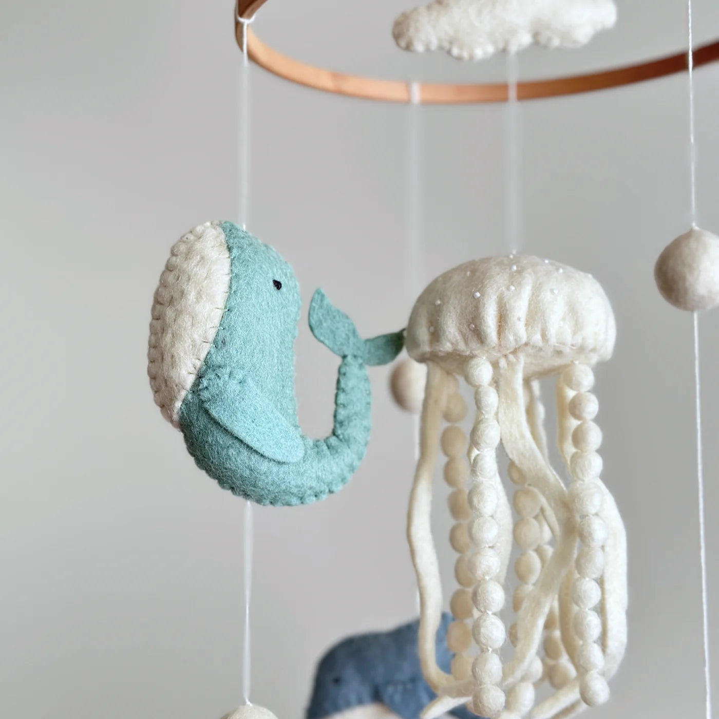 Jellyfish Felt Baby Cot Mobile - Ganapati