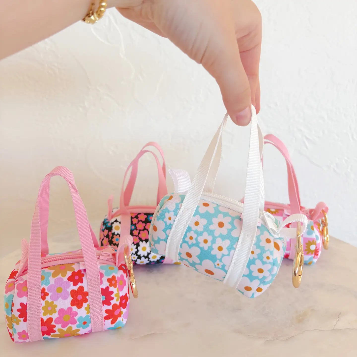 Bag Charm - Mini Purse | Blue Daisy