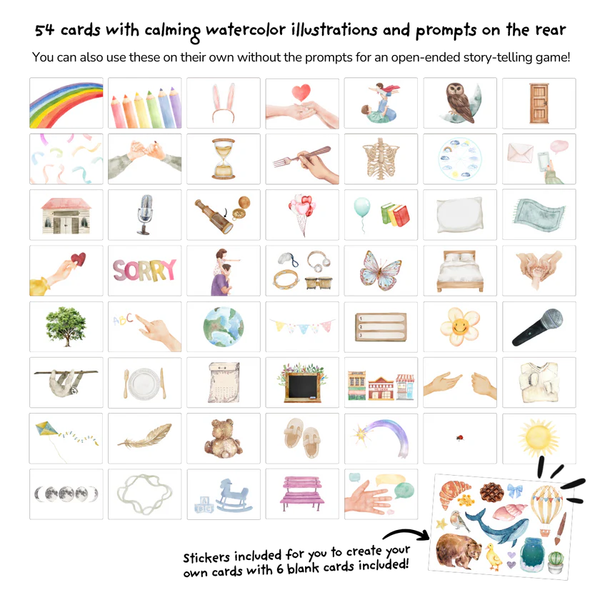 Gratitude and bedtime conversation cards for children