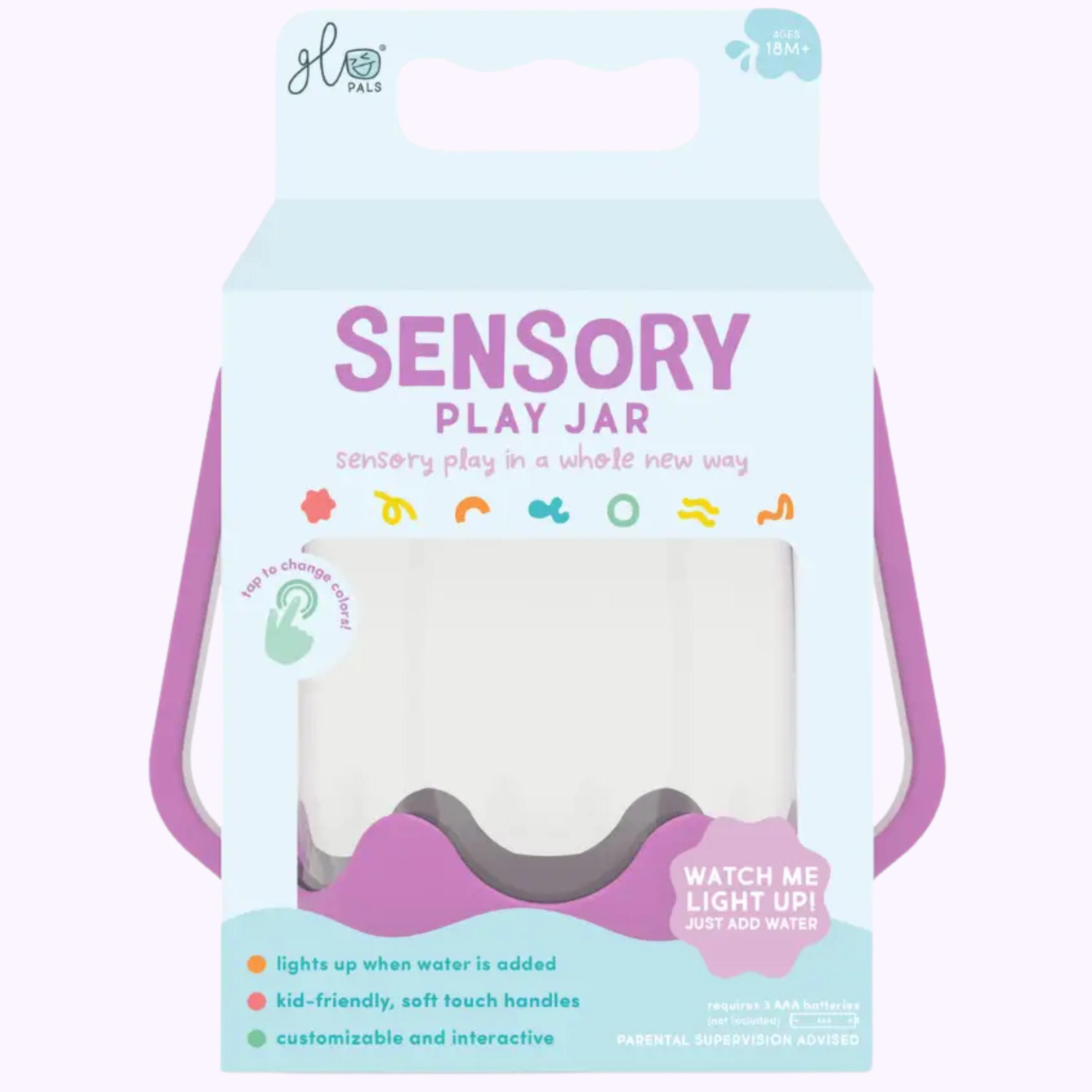 Purple Sensory Light Up Play Jar - Glo Pals