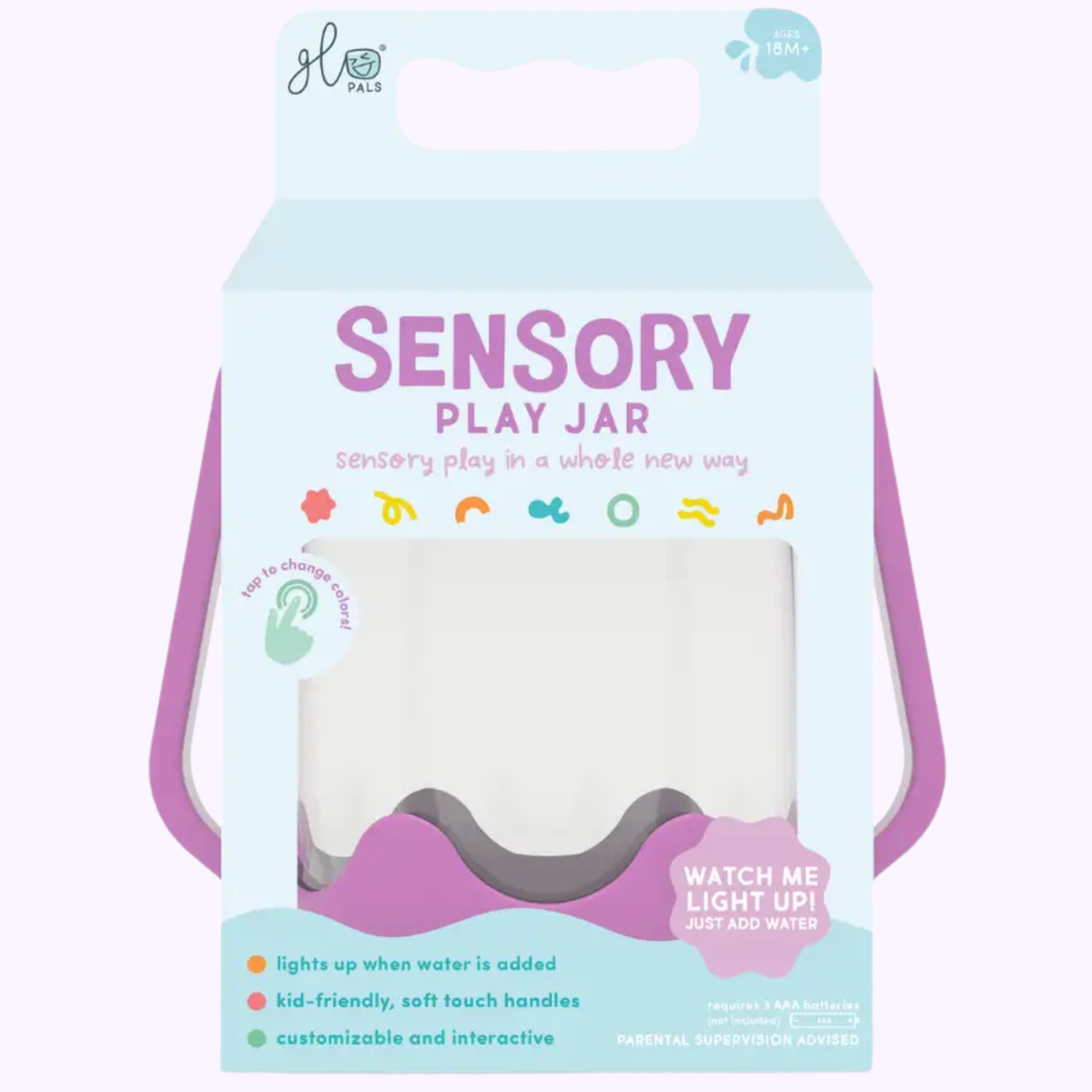 Purple Sensory Light Up Play Jar - Glo Pals